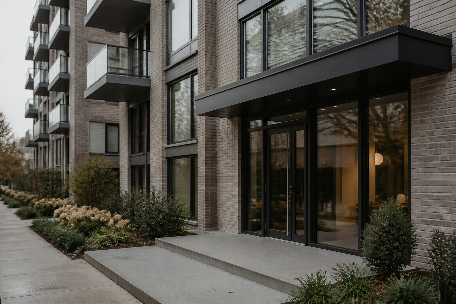 Apartment building entrance